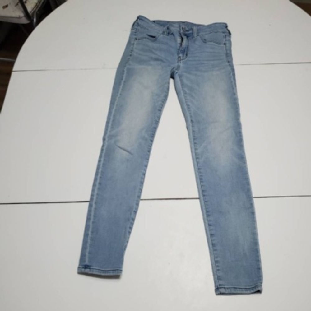 American Eagle Slim Skinny Jean Blue Stretch Denim 2 Short